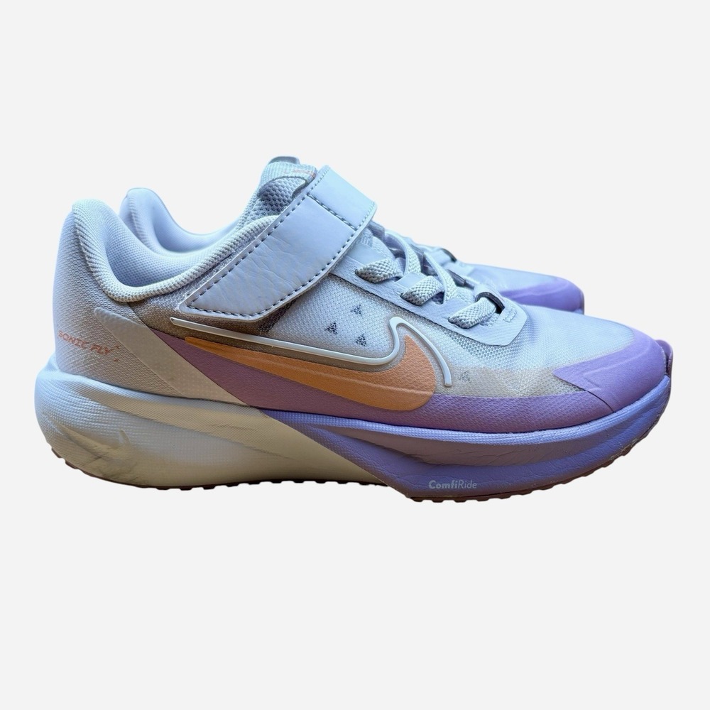 Nike Sonic Fly PS Girls Size 13C Barely Grape Purple Running Shoes FZ0016-500